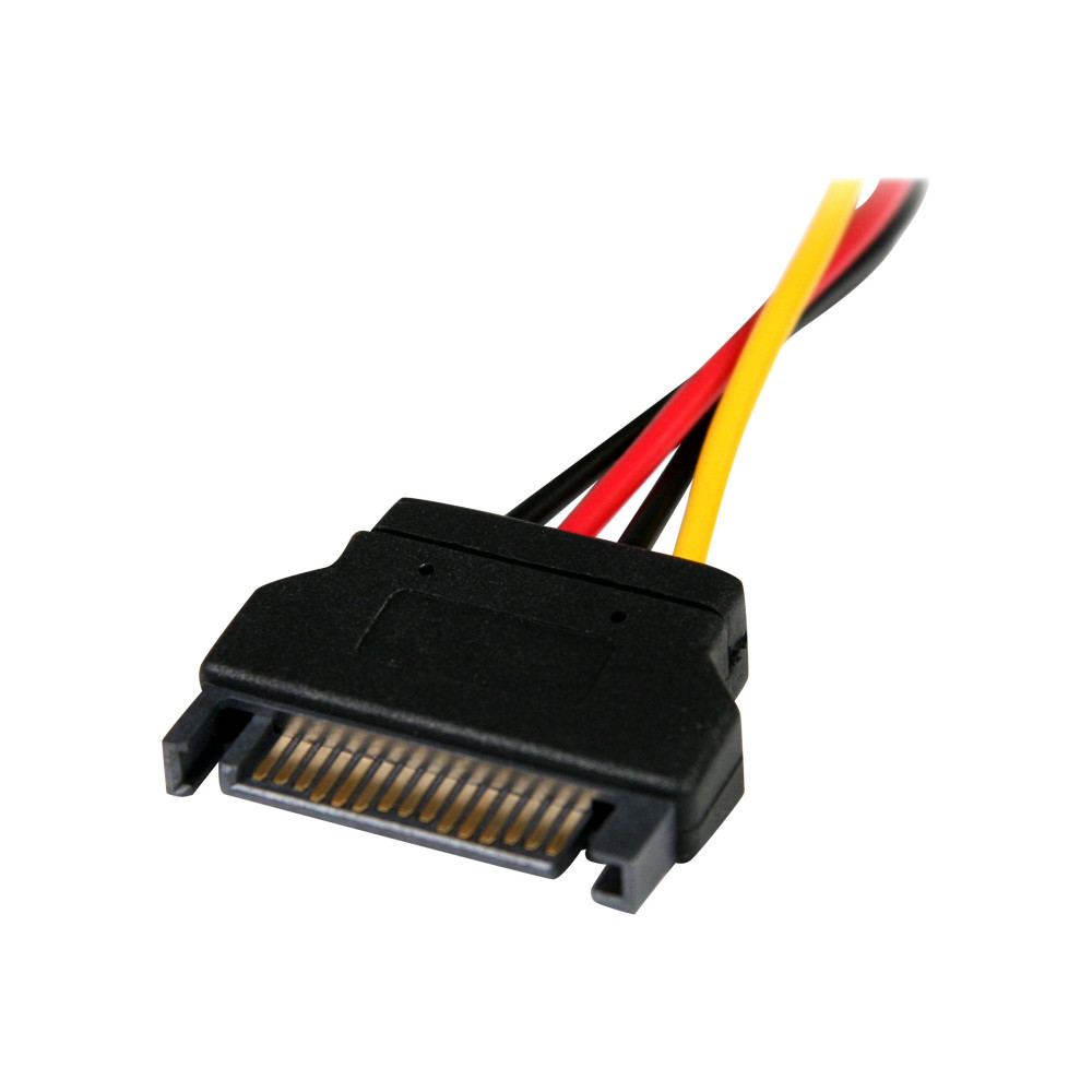 Produktbild för StarTech.com 6in SATA to LP4 Power Cable Adapter - F/M - Power adapter - SATA power (M) to 4 pin internal power (F) - 5.9 in - black - LP4SATAFM6IN - strömadapter - SATA-ström till 4 pin intern effekt - 15 cm