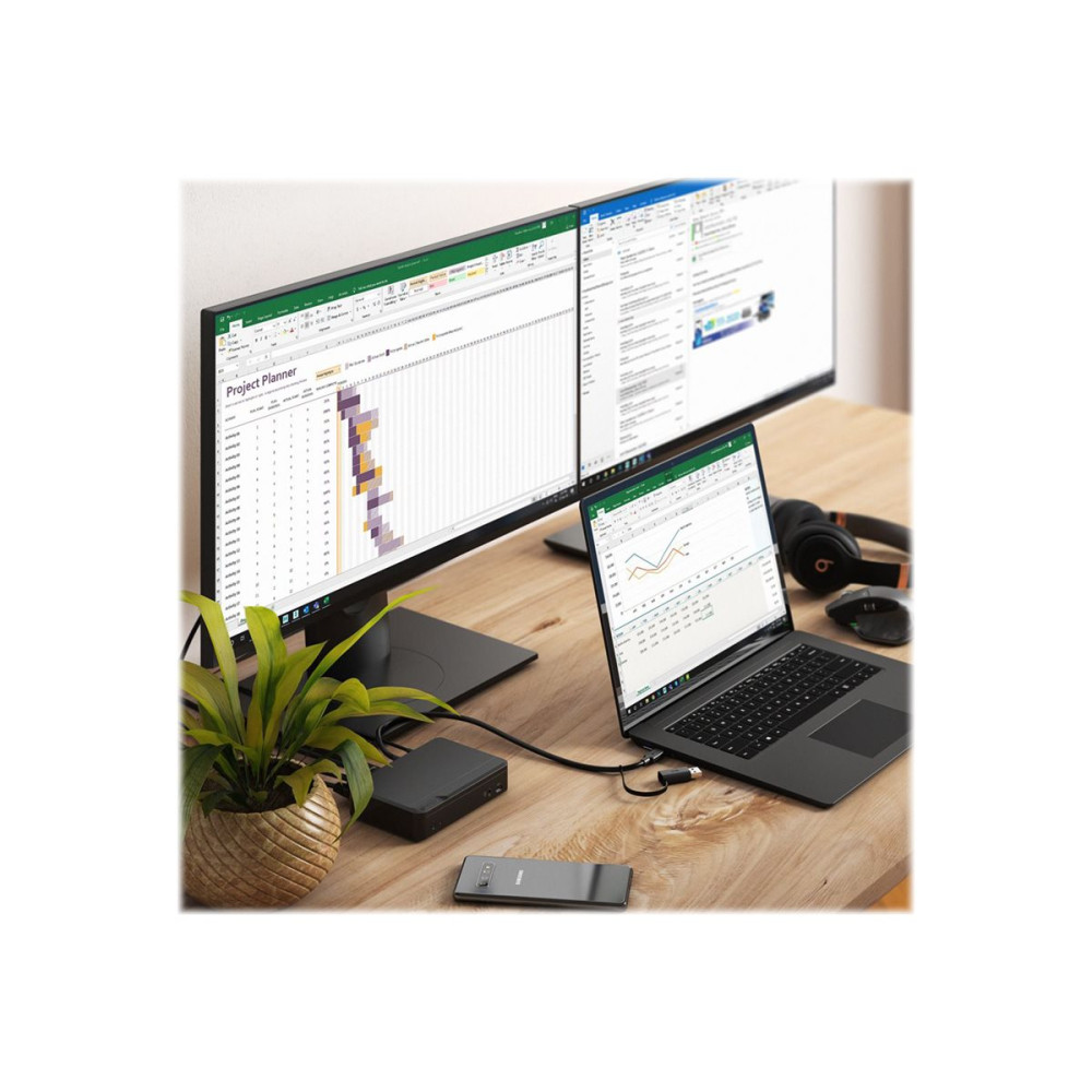 Produktbild för ALOGIC Universal Twin HD Pro Docking Station - dockningsstation - USB-C - HDMI - 1GbE