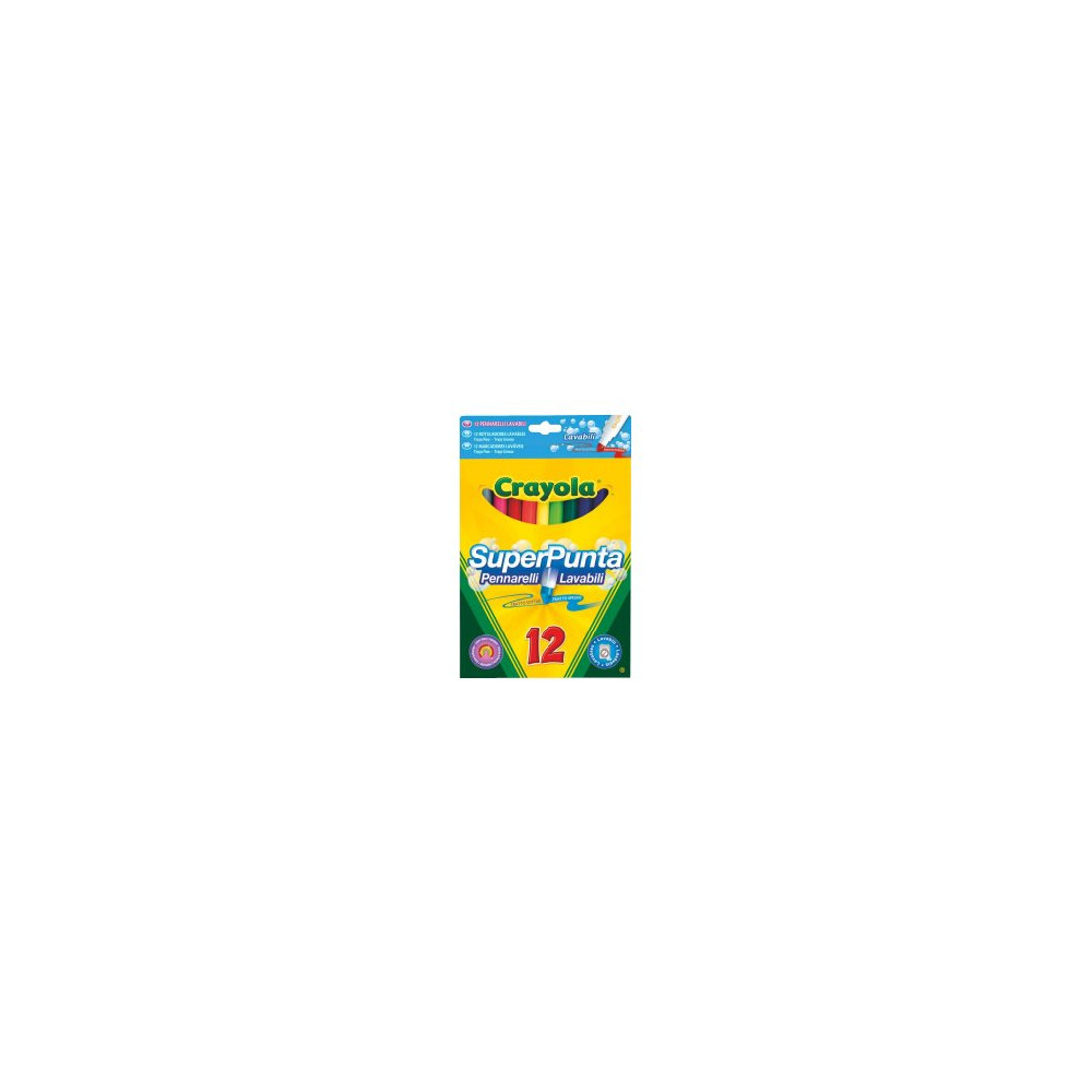 Produktbild för Crayola Super Tips - markering - blandfärger (paket om 12)