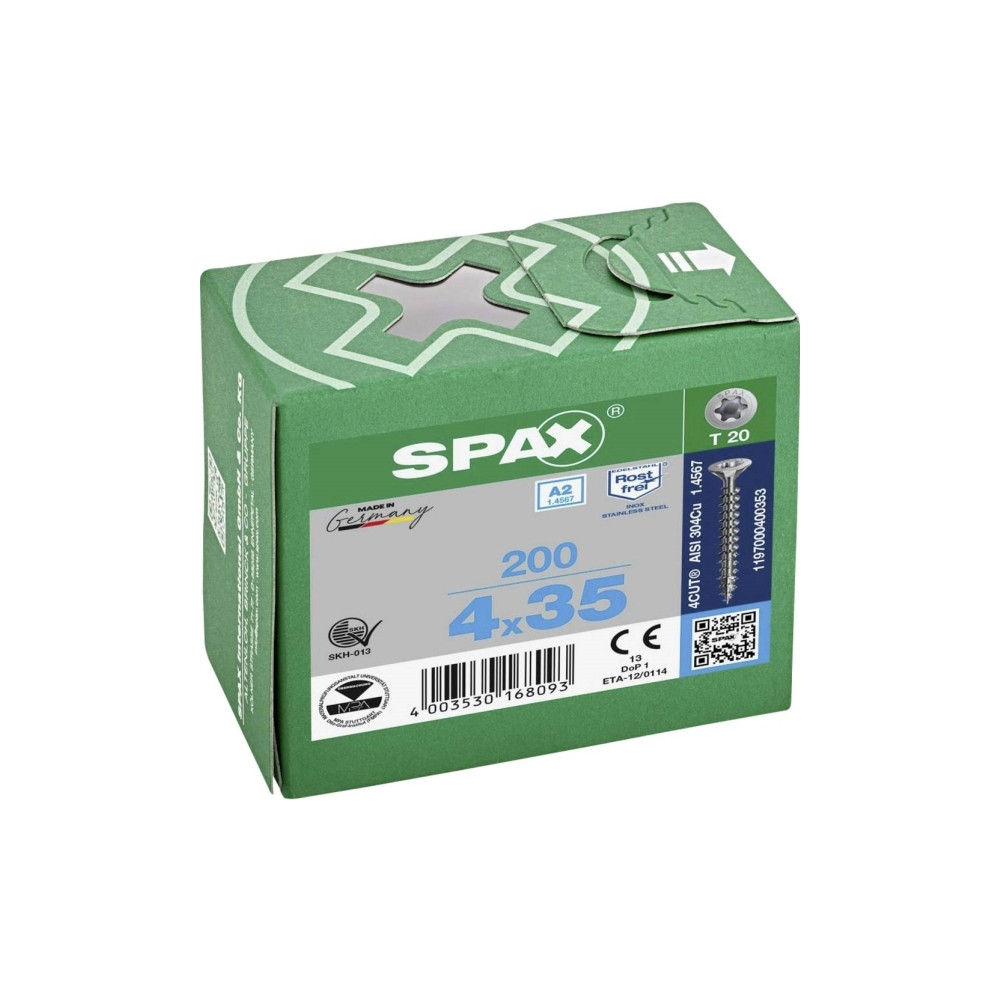 Produktbild för SPAX 1197000400353 R 88091 T-STAR träskruv med försänkt huvu...