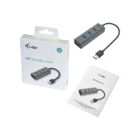 Produktbild för i-Tec USB 3.0 Metal Passive HUB - hubb - 4 portar