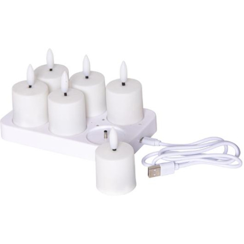 STAR TRADING Värmeljus STAR T LED laddstation 6 ljus