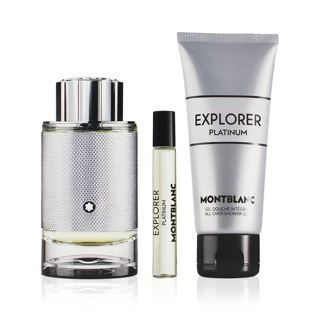 Produktbild för Montblanc Explorer Platinum SET M (EDP 100ml + SG 100ml + Travel Spray 7,5ml)