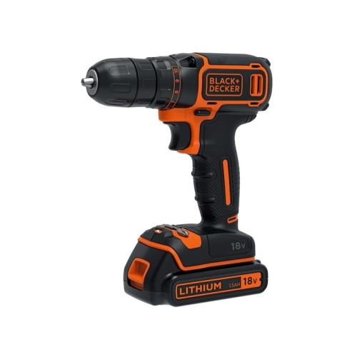 Black & Decker Black & Decker BDCDC18-QW, Borr med pistolgrepp, Svart, Oran...