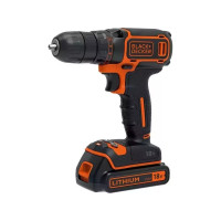 Produktbild för Black & Decker BDCDC18-QW, Borr med pistolgrepp, Svart, Oran...