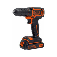 Produktbild för Black & Decker BDCDC18-QW, Borr med pistolgrepp, Svart, Oran...