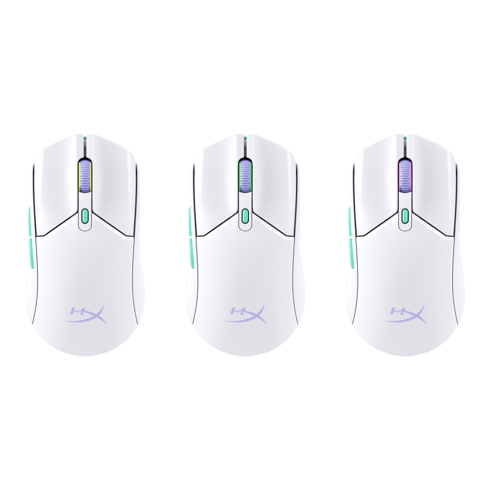 Produktbild för HyperX Pulsefire Haste 2 - mus - 2.4 GHz, Bluetooth 5.2 - vit