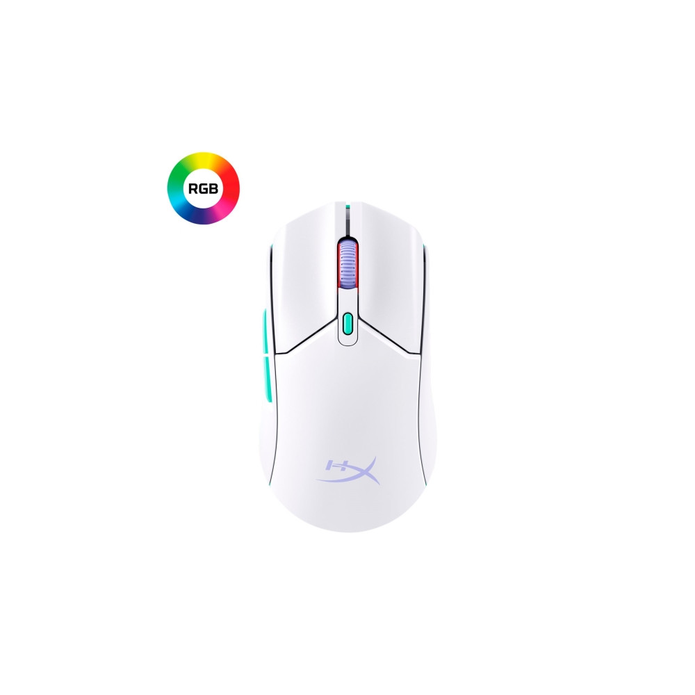 Produktbild för HyperX Pulsefire Haste 2 - mus - 2.4 GHz, Bluetooth 5.2 - vit