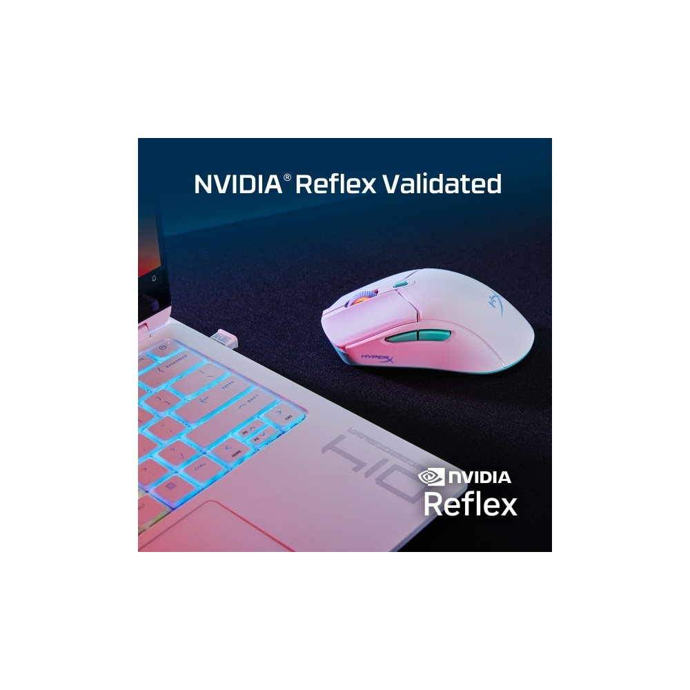 Produktbild för HyperX Pulsefire Haste 2 - mus - 2.4 GHz, Bluetooth 5.2 - vit