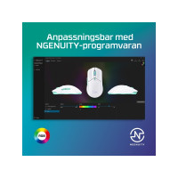Produktbild för HyperX Pulsefire Haste 2 - mus - 2.4 GHz, Bluetooth 5.2 - vit