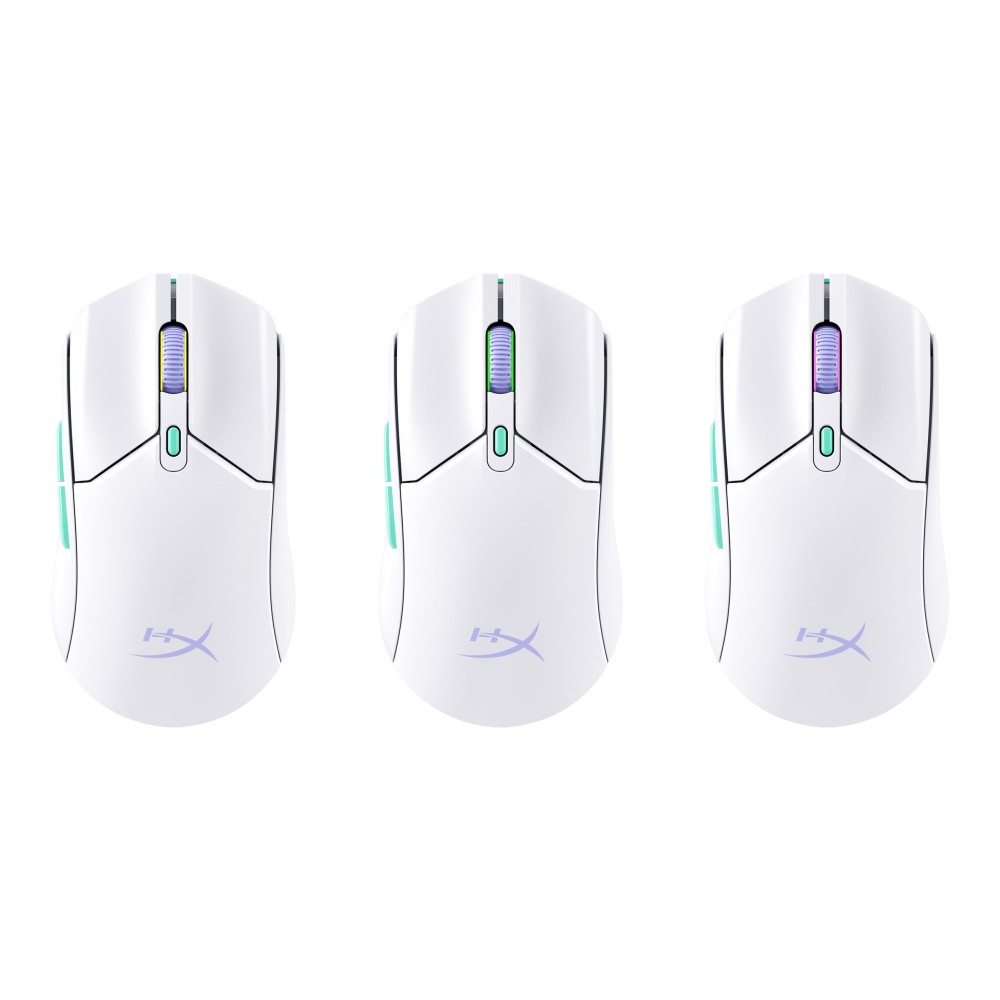 Produktbild för HyperX Pulsefire Haste 2 - mus - 2.4 GHz, Bluetooth 5.2 - vit