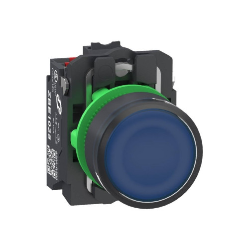 SCHNEIDER ELECTRIC Harmony lampa tryckkomplett i plast med LED och plan tryckyt...