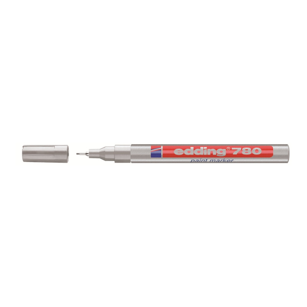Produktbild för Färgmarkerare, Edding® 780, extra fin, 0,8 mm, silver, 10 st...