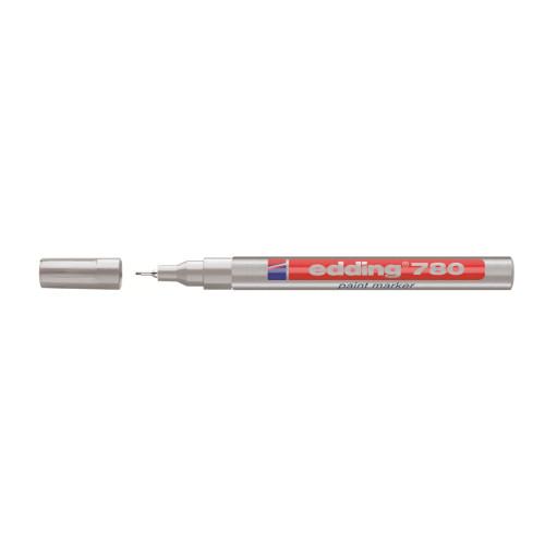edding Färgmarkerare, Edding® 780, extra fin, 0,8 mm, silver, 10 st...