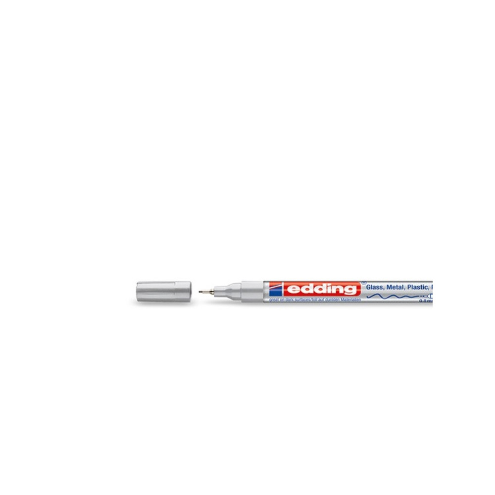 Produktbild för Färgmarkerare, Edding® 780, extra fin, 0,8 mm, silver, 10 st...