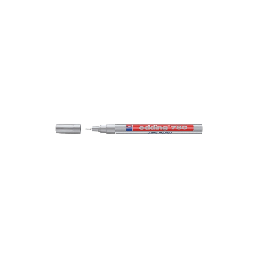Produktbild för Färgmarkerare, Edding® 780, extra fin, 0,8 mm, silver, 10 st...