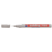 Produktbild för Färgmarkerare, Edding® 780, extra fin, 0,8 mm, silver, 10 st...
