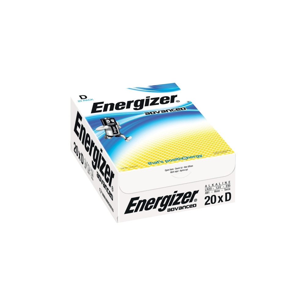 Produktbild för Batterier, Energizer® Alkaline Max Plus, 1,5 V, D/LR20, förp...