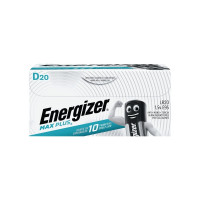 Produktbild för Batterier, Energizer® Alkaline Max Plus, 1,5 V, D/LR20, förp...