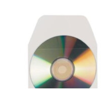 Produktbild för CD-fickor Djois® 6832-10, självhäftande, med flik, klara, pa...