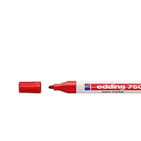 Produktbild för Paintmarkere, edding® 750, 2-4 mm, rund spids, rød, pakke me...