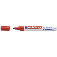 Produktbild för Paintmarkere, edding® 750, 2-4 mm, rund spids, rød, pakke me...