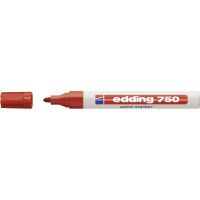 Produktbild för Paintmarkere, edding® 750, 2-4 mm, rund spids, rød, pakke me...