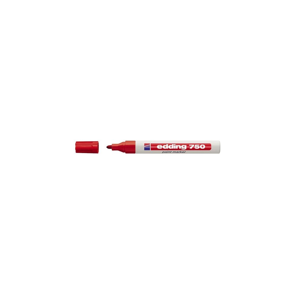 Produktbild för Paintmarkere, edding® 750, 2-4 mm, rund spids, rød, pakke me...