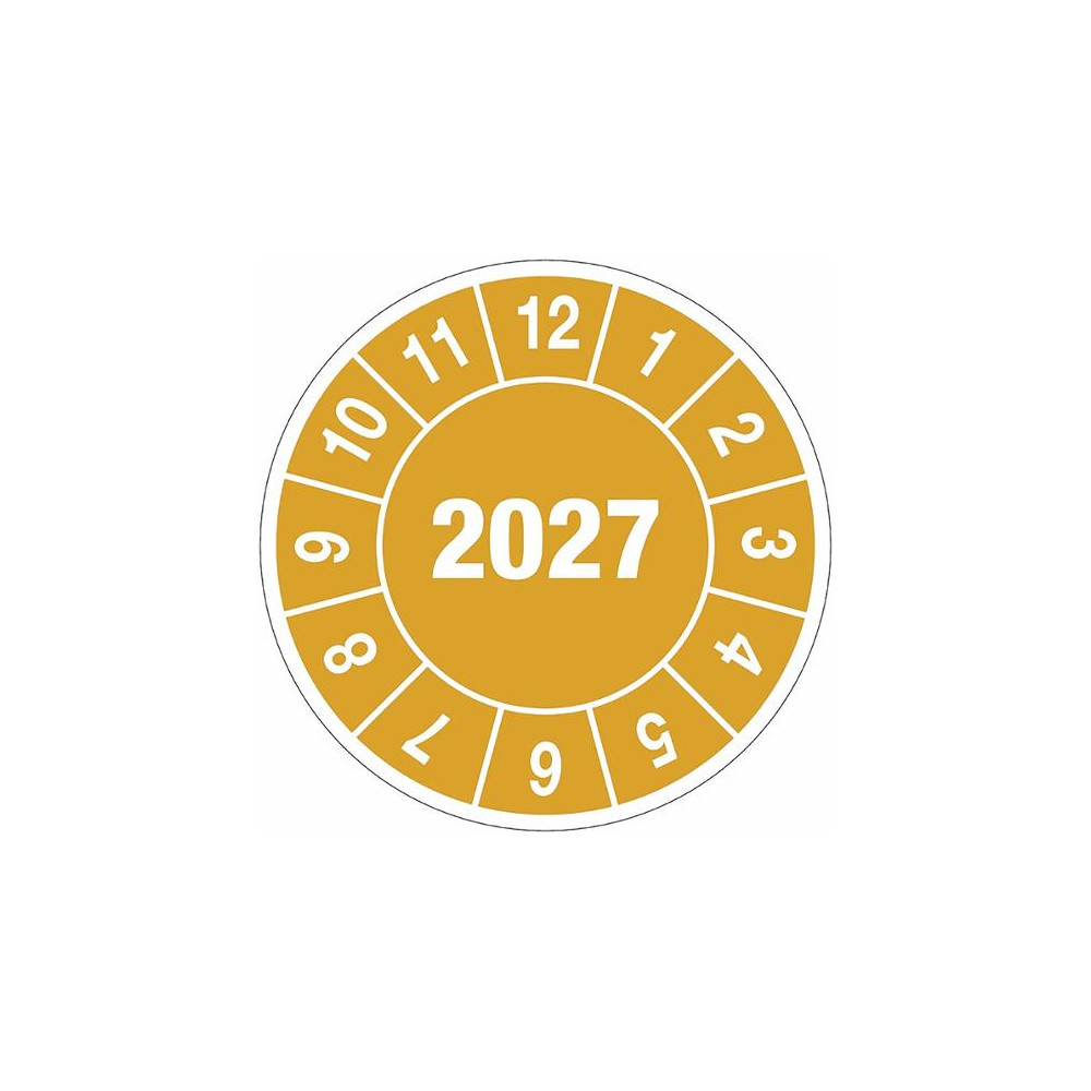 Produktbild för Kontrollmärke 2027 25mm 10/fp