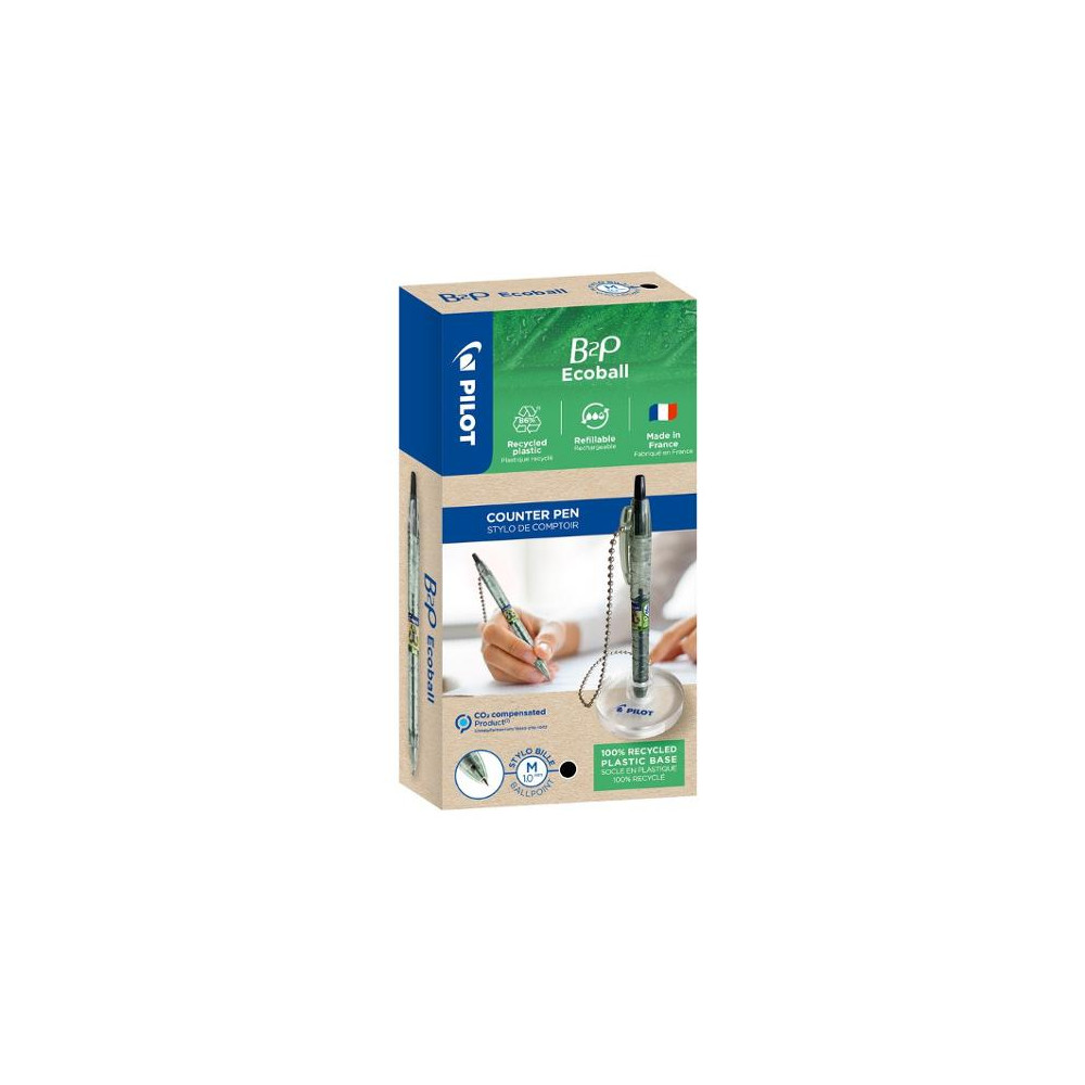 Produktbild för Kulpenna PILOT B2P Ecoball Desk Set sv.