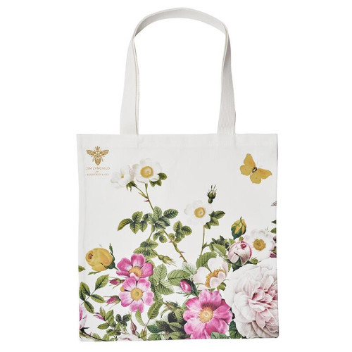 Koustrup & Co Bomullskasse Ekologisk  - Rosa rosor - Jim Lyngvild