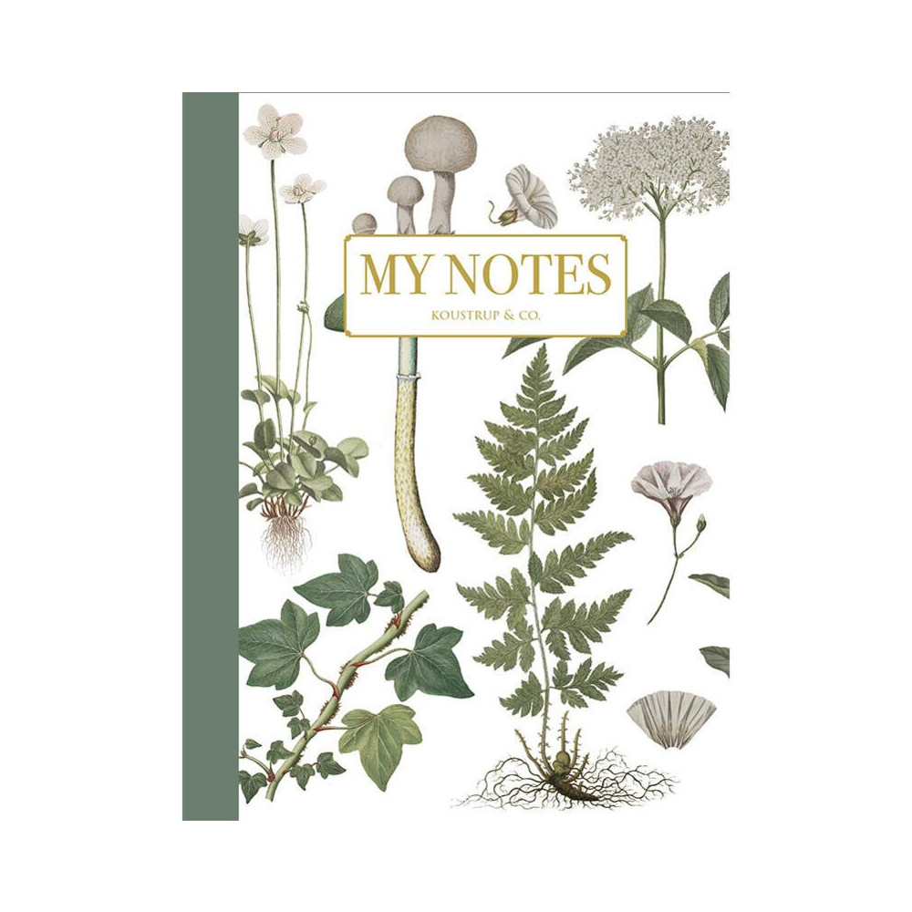Produktbild för Anteckningshäfte - Grön floral