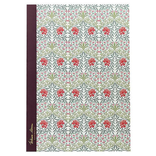 Koustrup & Co Anteckningshäfte - Oxford Red Pattern - William Morris