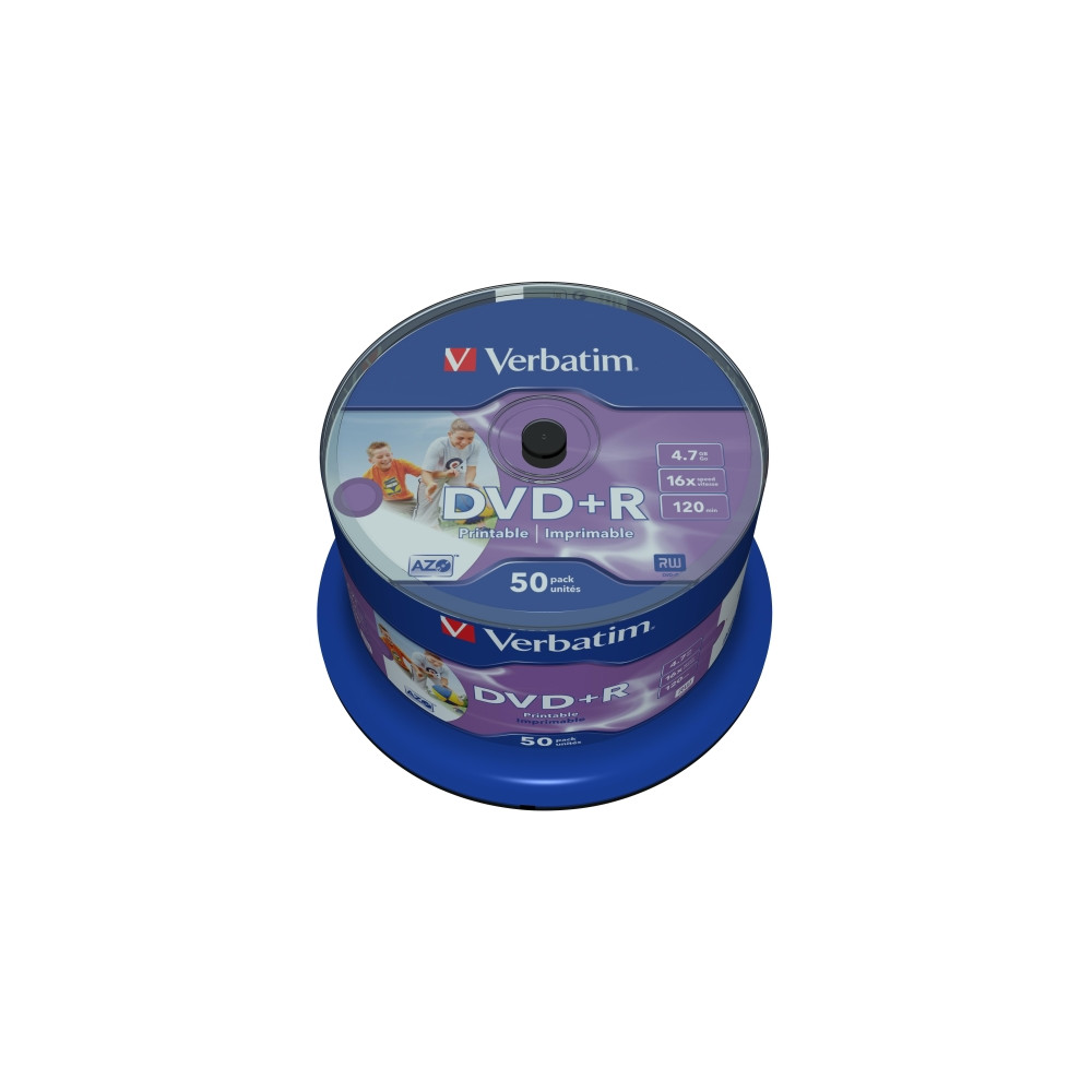 Produktbild för Verbatim - DVD+R x 50 - 4.7 GB - lagringsmedier