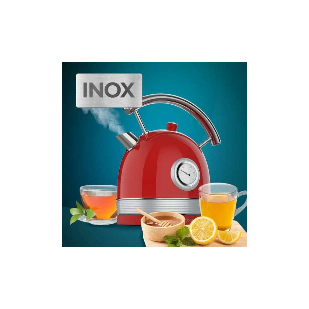 Produktbild för Cecotec Thermosense 420, 1,8 l, 2200 W, Krom, Röd, Rostfritt...