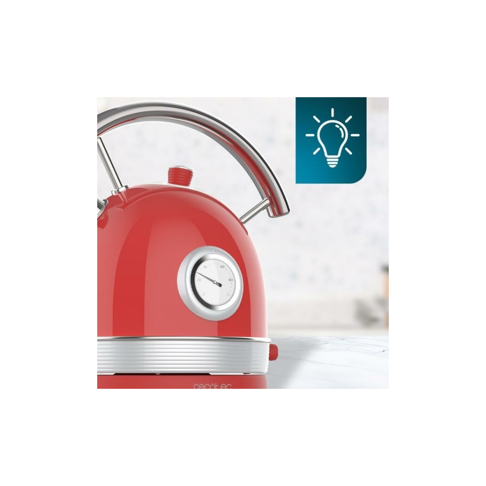 Produktbild för Cecotec Thermosense 420, 1,8 l, 2200 W, Krom, Röd, Rostfritt...
