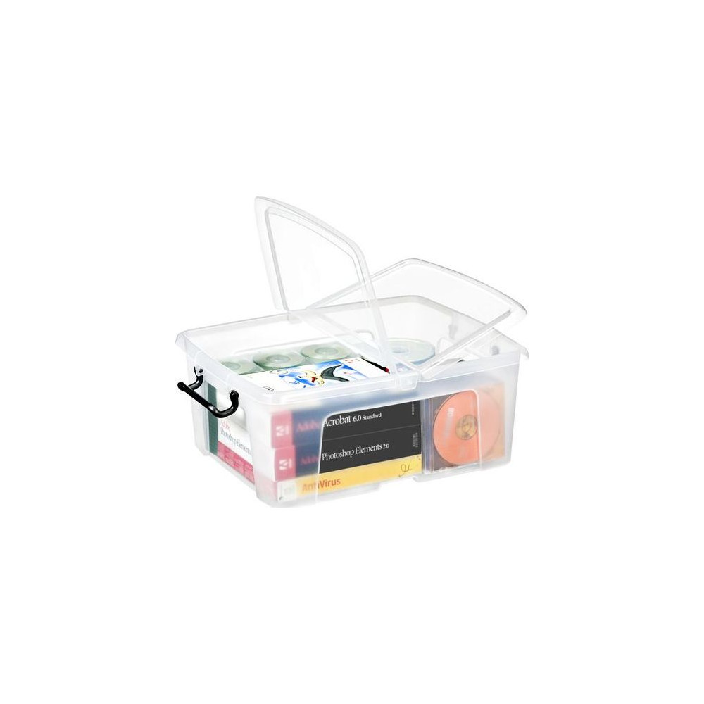 Produktbild för Förvaringsbox, CEP® Strata, 24 l, 20,2 x 39,5 x 49,8 cm, tra...