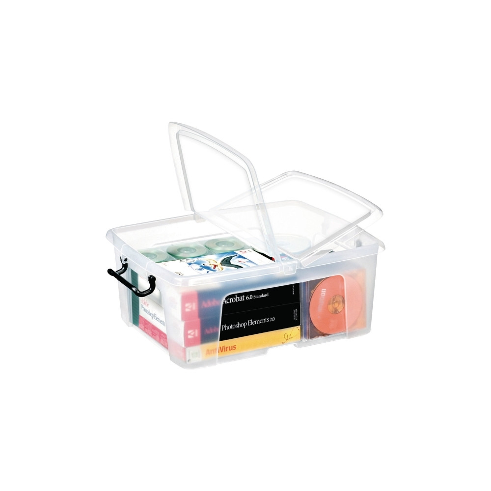 Produktbild för Förvaringsbox, CEP® Strata, 24 l, 20,2 x 39,5 x 49,8 cm, tra...