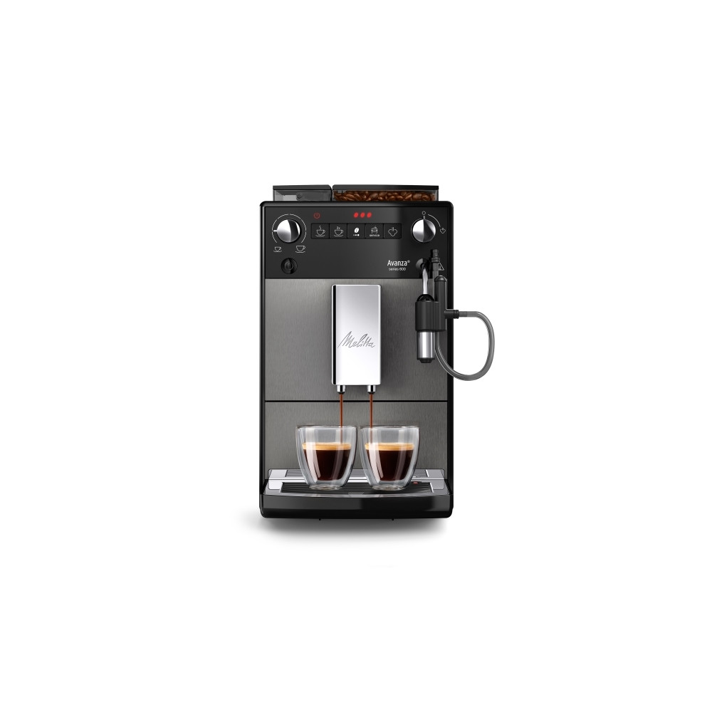 Produktbild för Melitta Series 600 Avanza - automatisk kaffekokare med mjölkskummare - 15 bar - mystisk titan