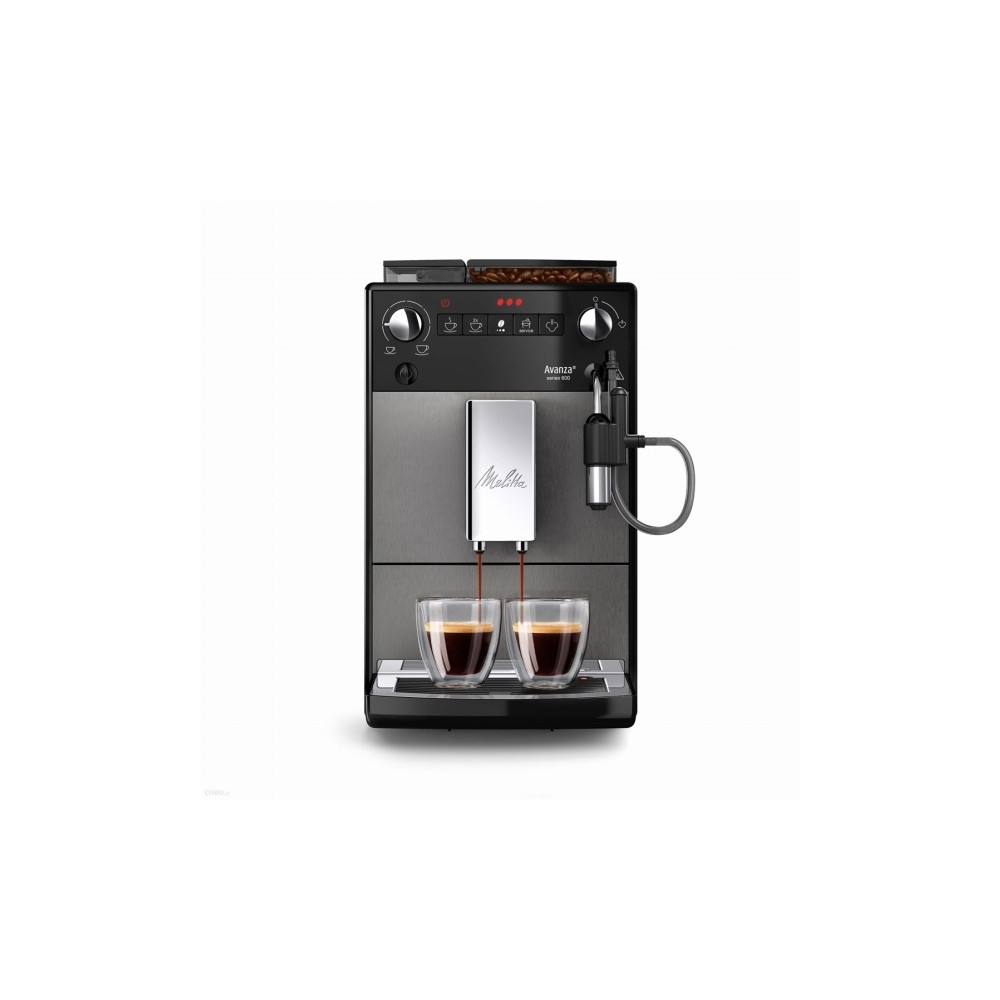 Produktbild för Melitta Series 600 Avanza - automatisk kaffekokare med mjölkskummare - 15 bar - mystisk titan