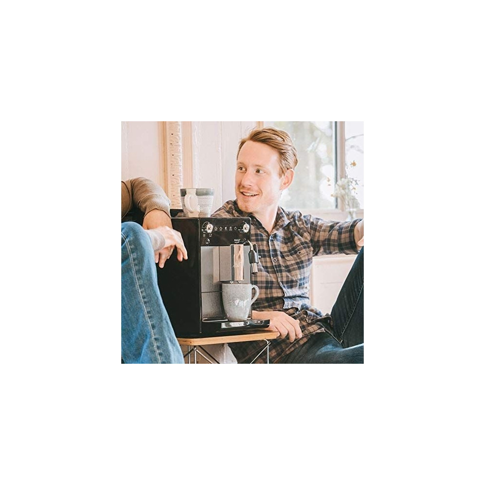 Produktbild för Melitta Series 600 Avanza - automatisk kaffekokare med mjölkskummare - 15 bar - mystisk titan