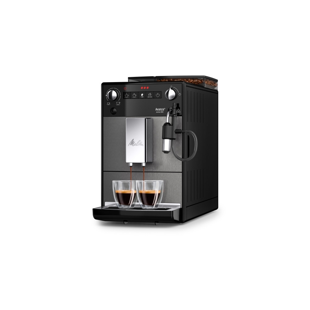 Produktbild för Melitta Series 600 Avanza - automatisk kaffekokare med mjölkskummare - 15 bar - mystisk titan
