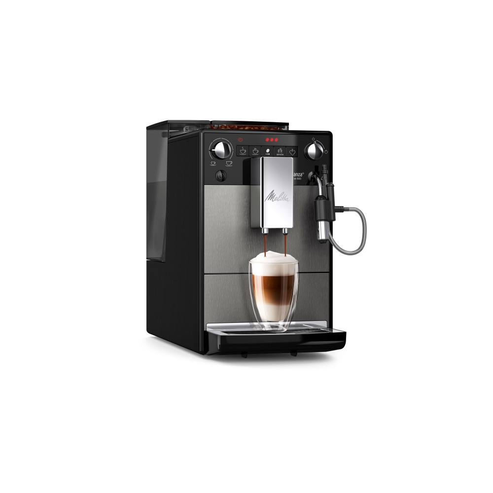 Produktbild för Melitta Series 600 Avanza - automatisk kaffekokare med mjölkskummare - 15 bar - mystisk titan