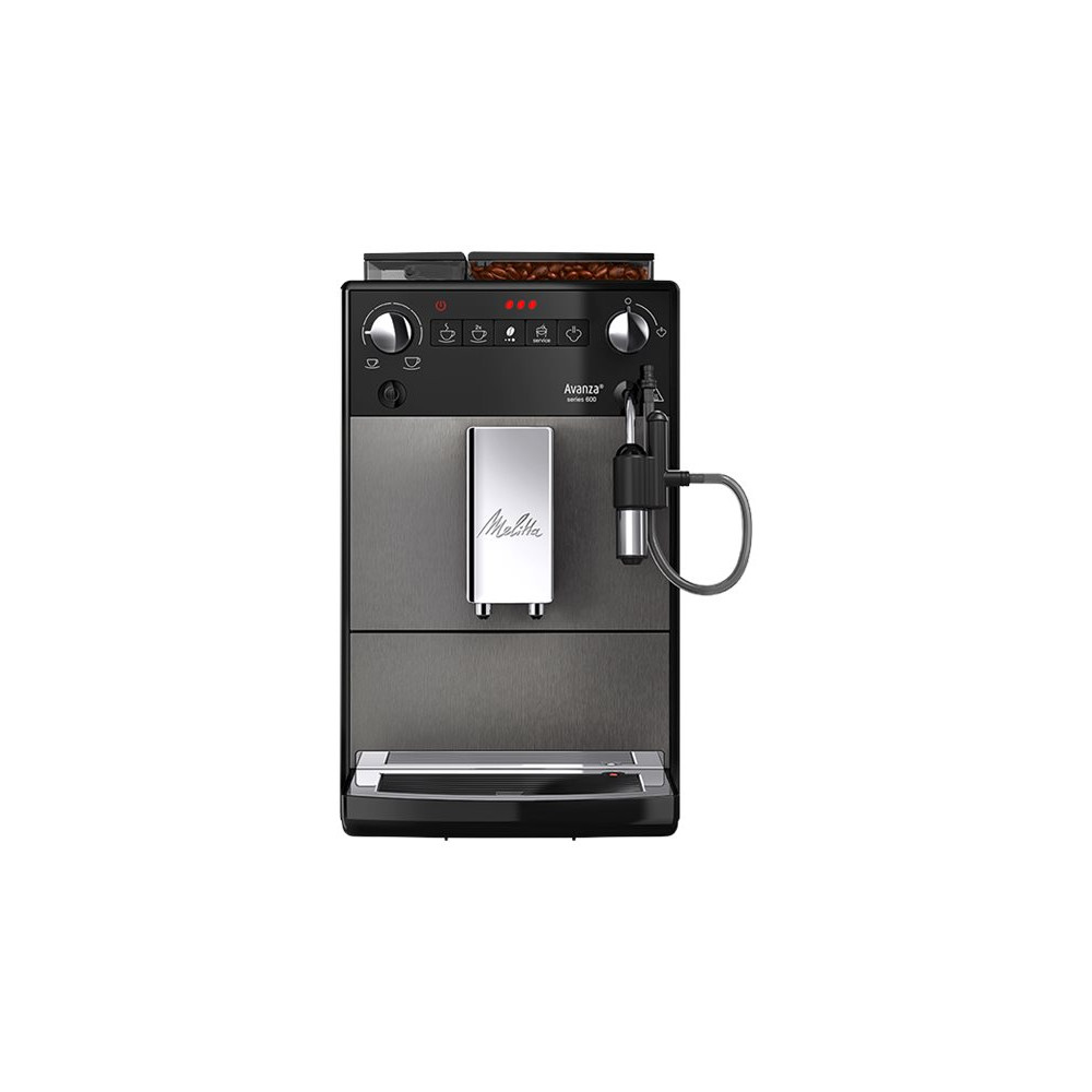 Produktbild för Melitta Series 600 Avanza - automatisk kaffekokare med mjölkskummare - 15 bar - mystisk titan