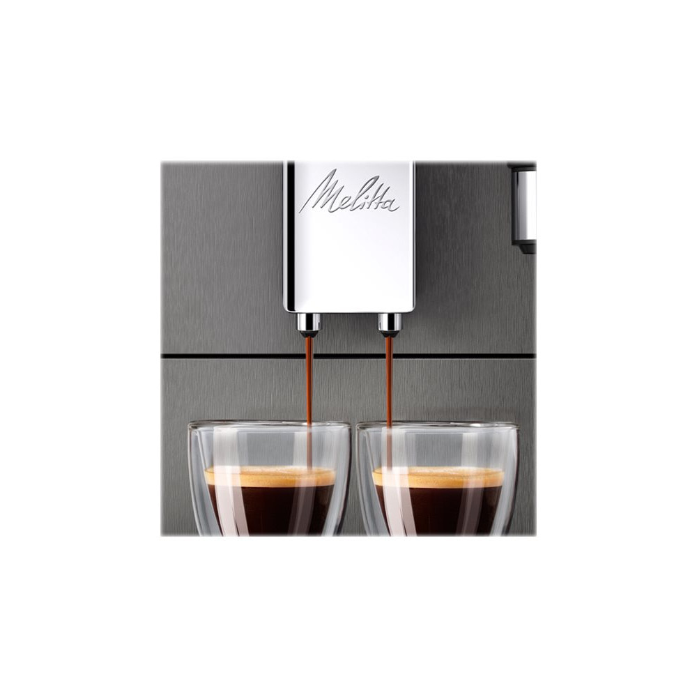 Produktbild för Melitta Series 600 Avanza - automatisk kaffekokare med mjölkskummare - 15 bar - mystisk titan