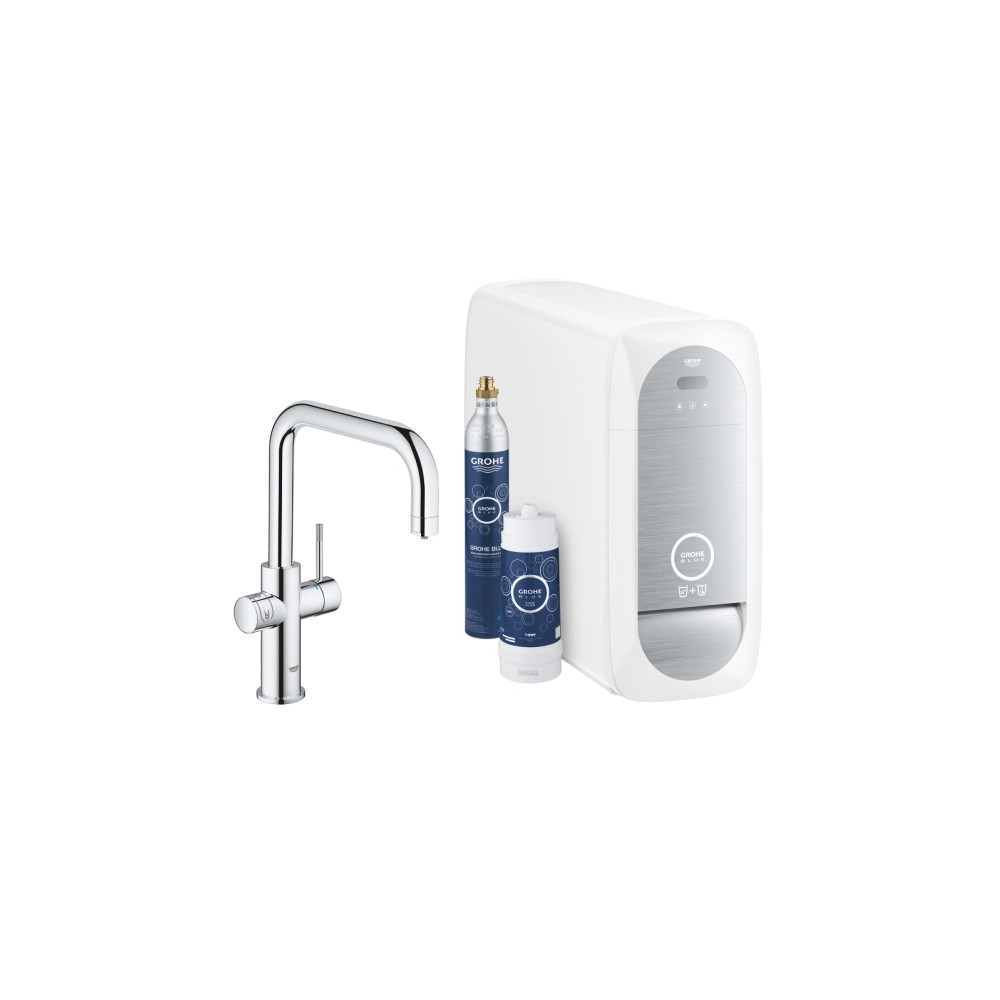 Produktbild för GROHE 31456001, Standard, Krom, Hävarm, Single, Type U, Kera...