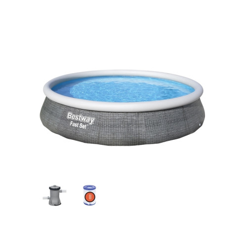 Bestway Bestway Fast Set 57376, 7340 l, Uppblåsbar pool, Vuxen och b...