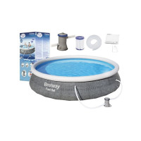 Produktbild för Bestway Fast Set 57376, 7340 l, Uppblåsbar pool, Vuxen och b...