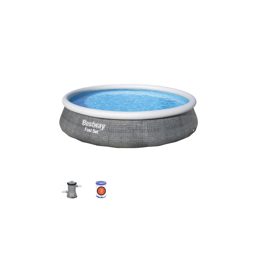 Produktbild för Bestway Fast Set 57376, 7340 l, Uppblåsbar pool, Vuxen och b...