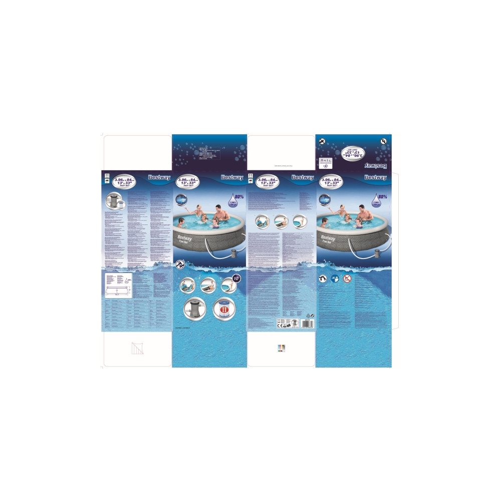 Produktbild för Bestway Fast Set 57376, 7340 l, Uppblåsbar pool, Vuxen och b...